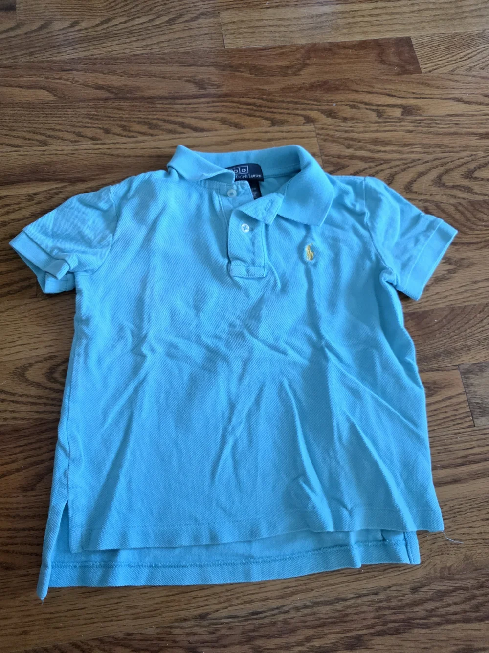 Ralph Lauren Boys' Turquoise Polo with Yellow Pony